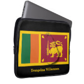 Aangepaste vlag voor BLACk Sri Lanka Laptop Sleeve (Voorkant Rechts)