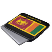 Aangepaste vlag voor BLACk Sri Lanka Laptop Sleeve (Voorkant onderkant)