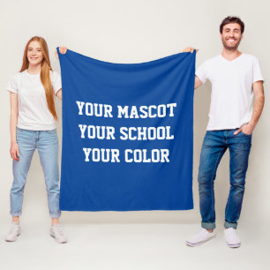 Aangepaste vlag voor middelbare school fleece deken