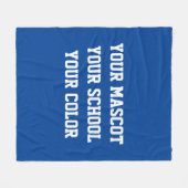 Aangepaste vlag voor middelbare school fleece deken (Voorkant (Horizontaal))