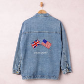Aangepaste vlaggen van Engeland & Verenigde Staten Denim Jacket (Hangar)