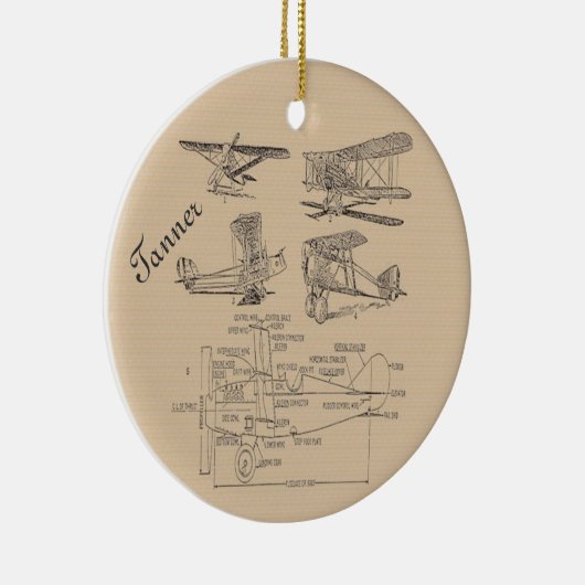 Aangepaste  vliegschetsen keramisch ornament (Rechts)