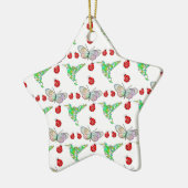 Aangepaste vlinder, Hummingbird en Ladybug Pattern Keramisch Ornament (Links)