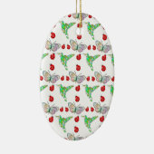 Aangepaste vlinder, Hummingbird en Ladybug Pattern Keramisch Ornament (Rechts)