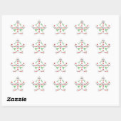 Aangepaste vlinder, Hummingbird en Ladybug Pattern Ster Sticker (Vel)