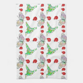 Aangepaste vlinder, Hummingbird en Ladybug Pattern Theedoek (Verticaal)