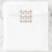 Aangepaste vlinder, Hummingbird en Ladybug Pattern Vierkante Sticker (Tas)