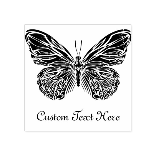 Aangepaste vlinder 	rubberstempel (Afrduk)