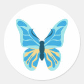 Aangepaste vlinderkleuren grafisch ronde sticker (Voorkant)