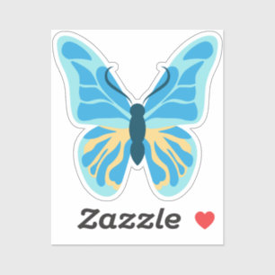 Aangepaste vlinderkleuren grafisch sticker