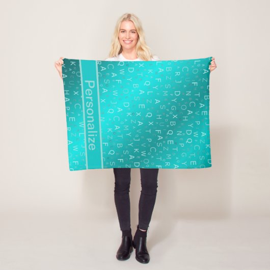 Aangepaste vlootsbrieven van gekleurd glanzend fleece deken (In situ)