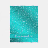 Aangepaste vlootsbrieven van gekleurd glanzend fleece deken (Voorkant)