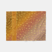 Aangepaste vlootsbrieven van gekleurd glanzend fleece deken (Voorkant (Horizontaal))