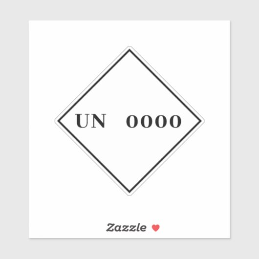 Aangepaste VN-nummerSticker Sticker (Vel)