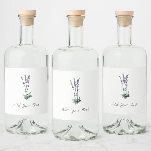 Aangepaste voedingsbodem Lavender Herb Label Set Likeurfles Etiket (Flessen)