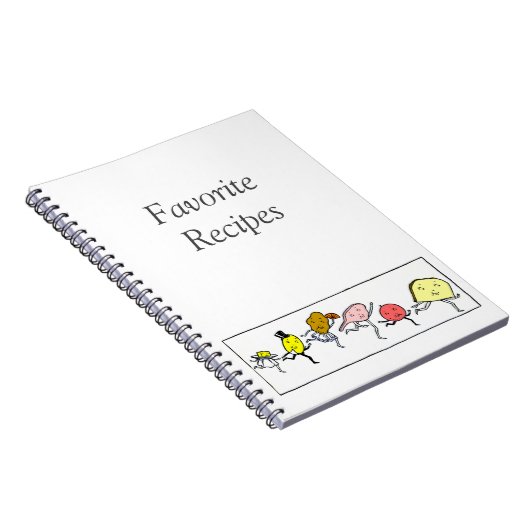 Aangepaste Voedsel Recept Notitieboek (Rechterzijde)