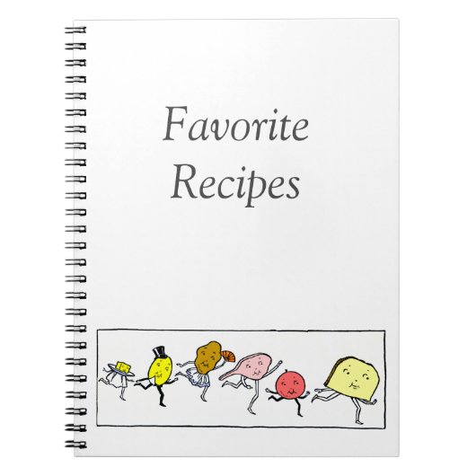 Aangepaste Voedsel Recept Notitieboek (Voorkant)