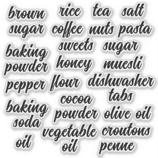 Aangepaste voedselcontainerlabels sticker (Voorkant)