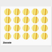 Aangepaste voeg uw tekst faux goud lege sjabloon ronde sticker (Vel)