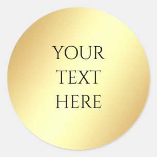 Aangepaste voeg uw tekst glamour nepgoud sjabloon ronde sticker