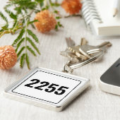 Aangepaste voertuignummerplaat sleutelhanger (Zijkant)