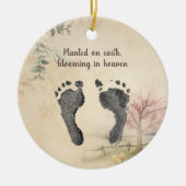 Aangepaste Voet Prints van Uw Baby  Geheugen Keramisch Ornament (Voorkant)