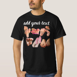 Aangepaste voet voetenfetisj – Persoonlijke "Ik ho T-shirt