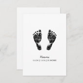 Aangepaste voetafdruk | Upload uw Baby footprint n Bedankkaart (Voorkant / Achterkant)