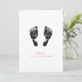 Aangepaste voetafdruk | Upload uw Baby footprint n Feestdagenkaart (Staand voorkant)