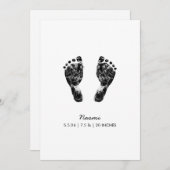 Aangepaste voetafdruk | Upload uw Baby footprint n Feestdagenkaart (Voorkant / Achterkant)