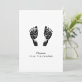 Aangepaste voetafdruk | Upload uw Baby footprint n Feestdagenkaart (Staand voorkant)