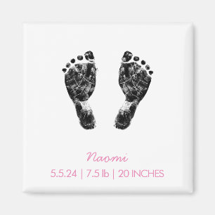 Aangepaste voetafdruk Upload uw Baby footprint n Magneet