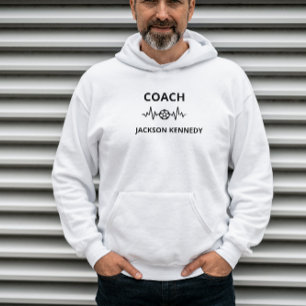 Aangepaste voetbal coach-typografie hoodie