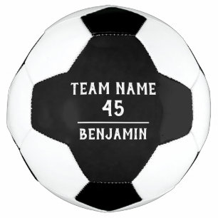 Aangepaste voetbal met teamnaam en -nummer