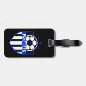 Aangepaste Voetbal met teamnaam of tekst Bagagelabel (Achterkant horizontaal)