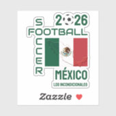 Aangepaste voetbal Mexico Sticker (Vel)