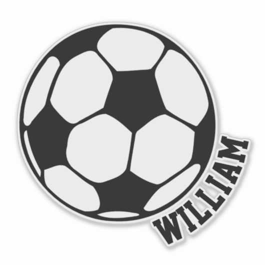 Aangepaste Voetbal Sticker (Voorkant)