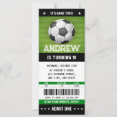 Aangepaste Voetbal Ticket Verjaardag Uitnodiging (Voorkant)