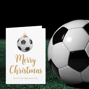 Aangepaste Voetbalcoach Prettig Kerstmis Futbol Feestdagen Kaart
