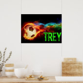 aangepaste voetballer kinderen zullen van houden poster (Keuken)