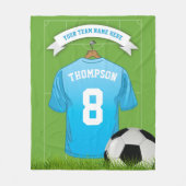 Aangepaste voetbalnaam Team Fleece Deken (Voorkant)