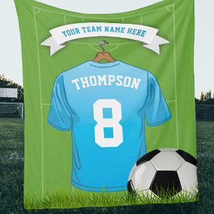 Aangepaste voetbalnaam Team Fleece Deken