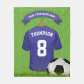Aangepaste voetbalnaam Team Fleece Deken (Voorkant)