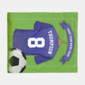 Aangepaste voetbalnaam Team Fleece Deken (Voorkant (Horizontaal))