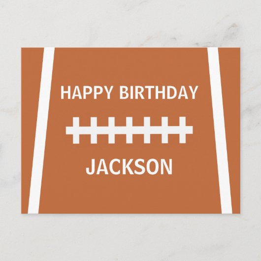 Aangepaste voetbalspeler Bal Sporten Gefeliciteerd Briefkaart (Voorkant)