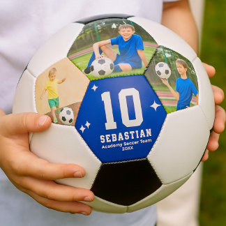Aangepaste Voetbalteam Speler Foto's en Tekst Voetbal