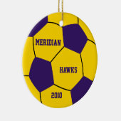 Aangepaste voetbalversiering keramisch ornament (Rechts)