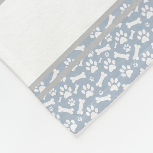 Aangepaste voetpakje - Paw Prints Dog Botten Fleece Deken (Hoek)