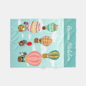 Aangepaste vogelillustratie voor kinderen fleece deken (Voorkant (Horizontaal))