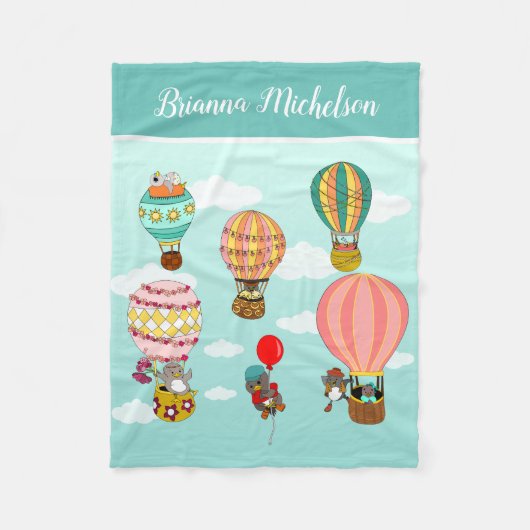 Aangepaste vogelillustratie voor kinderen fleece deken (Voorkant)